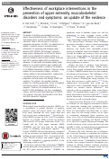 Cover page: Effectiveness of workplace interventions in the prevention of upper extremity musculoskeletal disorders and symptoms: an update of the evidence