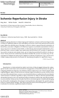 Cover page: Ischemia-Reperfusion Injury in Stroke