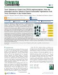 Cover page: Toxic Substances Control Act (TSCA) Implementation: How the Amended Law Has Failed to Protect Vulnerable Populations from Toxic Chemicals in the United States