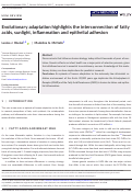 Cover page: Evolutionary adaptation highlights the interconnection of fatty acids, sunlight, inflammation and epithelial adhesion
