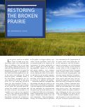 Cover page: Restoring the Broken Prairie