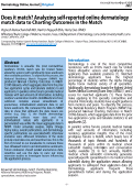 Cover page: Does it match? Analyzing self-reported online dermatology match data to Charting Outcomes in the Match