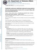 Cover page: Implantable cardioverter-defibrillator placement among patients with left ventricular ejection fraction ≤35 % at least 40 days after acute myocardial infarction.