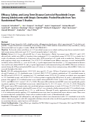 Cover page: Efficacy, Safety, and Long-Term Disease Control of Ruxolitinib Cream Among Adolescents with Atopic Dermatitis: Pooled Results from Two Randomized Phase 3 Studies.