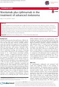 Cover page: Nivolumab plus ipilimumab in the treatment of advanced melanoma