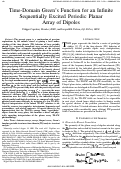 Cover page: Time-Domain Green's Function for an Infinite Sequentially Excited Periodic Planar Array of Dipoles