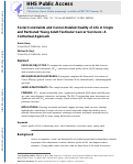 Cover page: Social constraints and cancer-related quality of life in single and partnered young adult testicular cancer survivors: a contextual approach