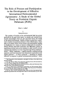 Cover page: The Role of Process and Participation in the Development of Effective International Environmental Agreements: A Study of the Global Treaty on Persistent Organic Pollutants (POPs)