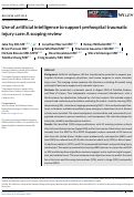 Cover page: Use of artificial intelligence to support prehospital traumatic injury care: A scoping review.