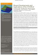 Cover page: Recent Developments and Applications of the HYDRUS Computer Software Packages