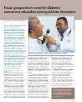 Cover page: Focus groups show need for diabetes awareness education among African Americans
