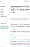 Cover page: Green microalga Chromochloris zofingiensis conserves substrate uptake pattern but changes their metabolic uses across trophic transition.