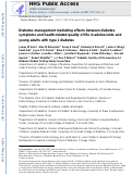 Cover page: Diabetes management mediating effects between diabetes symptoms and health‐related quality of life in adolescents and young adults with type 1 diabetes