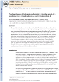 Cover page: Total syntheses of indolactam alkaloids (−)-indolactam V, (−)-pendolmycin, (−)-lyngbyatoxin A, and (−)-teleocidin A-2