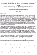 Cover page: Continuing the Scaling of Digital Computing Post Moore’s Law: