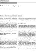 Cover page: Modern meningioma imaging techniques.