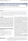 Cover page: Biomarkers in acute kidney injury.