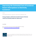 Cover page: Improving the estimated cost of sustained power interruptions to electricity customers