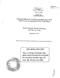 Cover page: THERMAL EFFECTS IN OVERLYING SEDIMENTARY ROCK FROM IN-SITU COMBUSTION OF A COAL SEAM