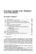 Cover page: Protecting Copyrights at the "Backbone" Level of the Internet