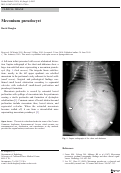 Cover page: Meconium pseudocyst