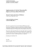 Cover page: Implementation of a Tool for Measuring ITS Impacts on Freeway Safety Performance