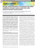 Cover page: Density characterization of discharged gas-filled capillaries through common-path two-color spectral-domain interferometry.