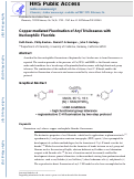 Cover page: Copper‐Mediated Fluorination of Aryl Trisiloxanes with Nucleophilic Fluoride