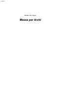 Cover page: Messa per Archi