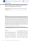 Cover page: Effects of early vitamin D deficiency rickets on bone and dental health, growth and immunity