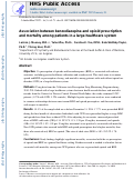 Cover page: Association Between Benzodiazepine and Opioid Prescription and Mortality Among Patients in a Large Healthcare System