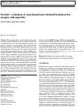 Cover page: FreeSolv: a database of experimental and calculated hydration free energies, with input files