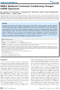 Cover page: NMDA Mediated Contextual Conditioning Changes miRNA Expression