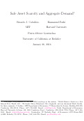 Cover page: Safe Asset Scarcity and Aggregate Demand