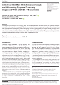 Cover page: A 66-Year-Old Man With Subacute Cough and Worsening Dyspnea Previously Diagnosed With COVID-19 Pneumonia.