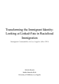 Cover page of Transforming the Immigrant Identity:Looking at Linked-Fate in Racialized Immigration&nbsp;<em>Immigrant Communities in Los Angeles After 2016</em>