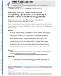 Cover page: Community-responsive scholar-activist research: conceptualizing capacity building and sustainability in a Northern California community-university partnership