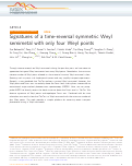 Cover page: Signatures of a time-reversal symmetric Weyl semimetal with only four Weyl points