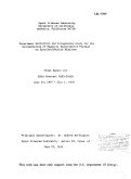 Cover page: EXPERIMENT DEFINITION AND INTERGRATION STUDY FOR THE ACCOMMODATION OF MAGNETIC SPECTROMETER PAYLOAD ON SPACELAB/SHUTTLE MISSIONS