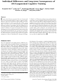 Cover page: Individual Differences and Long-term Consequences of tDCS-augmented Cognitive Training