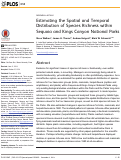 Cover page: Estimating the spatial and temporal distribution of species richness within Sequoia and Kings Canyon National Parks.