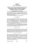 Cover page: Eigenvalues, Almost Periodic Functions, and the Derivative of an Integral