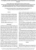 Cover page: Overlapping semantic representations of sign and speech in novice sign language learners