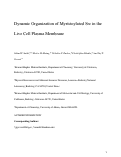 Cover page: Dynamic Organization of Myristoylated Src in the Live Cell Plasma Membrane