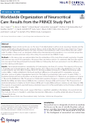 Cover page: Worldwide Organization of Neurocritical Care: Results from the PRINCE Study Part 1