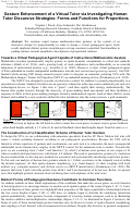 Cover page: Gesture enhancement of a virtual tutor via investigating human tutor discursive strategies: Forms and functions for proportions