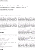 Cover page: Predictors of Breast and Cervical Cancer Screening among Chamorro Women in Southern California