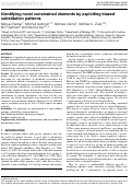 Cover page: Identifying novel constrained elements by exploiting biased substitution patterns