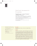 Cover page: Life Cycle Assessment for Economists