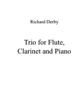 Cover page: Trio for Flute, Clarinet and Piano